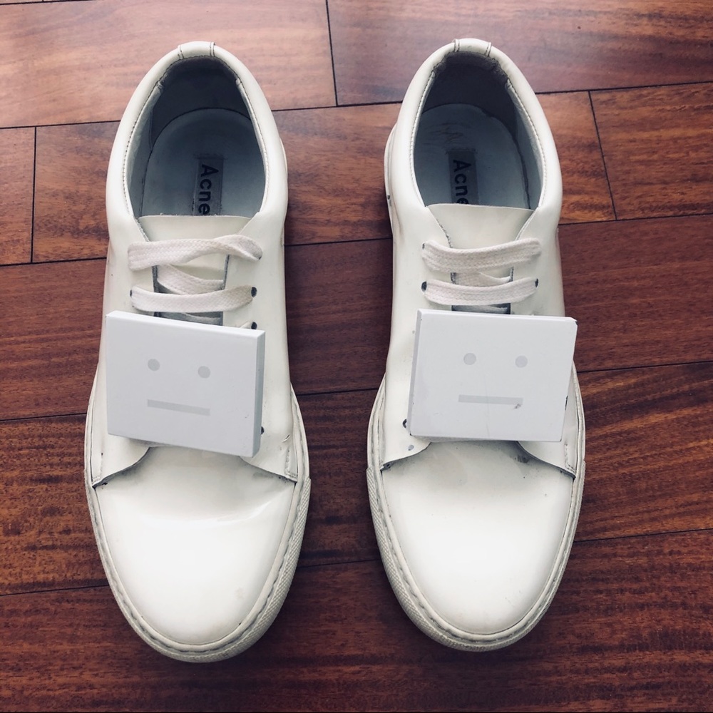 Acne Studios Adriana Patent white sneakers